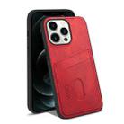 For iPhone 13 Pro Max KSQ Calf Texture All-inclusive PU Phone Case (Red) - 1