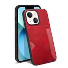 For iPhone 13 KSQ Calf Texture All-inclusive PU Phone Case(Red) - 1