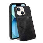 For iPhone 13 mini KSQ Calf Texture All-inclusive PU Phone Case (Black) - 1