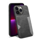 For iPhone 13 Pro KSQ Calf Texture All-inclusive PU Phone Case (Grey) - 1