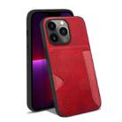 For iPhone 13 Pro KSQ Calf Texture All-inclusive PU Phone Case (Red) - 1