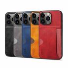 For iPhone 13 Pro KSQ Calf Texture All-inclusive PU Phone Case (Red) - 6