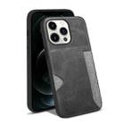 For iPhone 13 Pro Max KSQ Calf Texture All-inclusive PU Phone Case (Grey) - 1