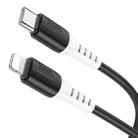 hoco 20W X82 3A PD USB-C / Type-C to 8 Pin Silicone Charging Data Cable,Length: 1m(Black) - 1