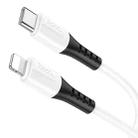 hoco 20W X82 3A PD USB-C / Type-C to 8 Pin Silicone Charging Data Cable,Length: 1m(White) - 1