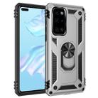 For Huawei P40 Shockproof TPU + PC Protective Case with 360 Degree Rotating Holder(Silver) - 1