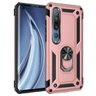 For Xiaomi Mi 10 Pro Shockproof TPU + PC Protective Case with 360 Degree Rotating Holder(Rose Gold) - 1