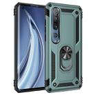 For Xiaomi Mi 10 Pro Shockproof TPU + PC Protective Case with 360 Degree Rotating Holder(Dark Green) - 1