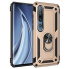 For Xiaomi Mi 10 Pro Shockproof TPU + PC Protective Case with 360 Degree Rotating Holder(Gold) - 1