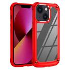 For iPhone 14 Plus TPU + PC Lens Protection Phone Case  (Red) - 1