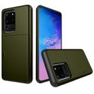 For Galaxy S20 Ultra Shockproof Rugged Armor Protective Case with Card Slot(Army Green) - 1