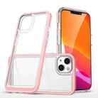 For iPhone 14 Clear Acrylic + PC + TPU Shockproof Phone Case (Pink) - 1