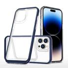 For iPhone 14 Pro Clear Acrylic + PC + TPU Shockproof Phone Case (Navy Blue) - 1