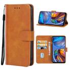 For Motorola Moto E32s Leather Phone Case(Brown) - 1