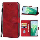 For vivo T2x Leather Phone Case(Red) - 1