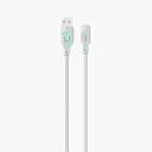 USAMS US-SJ565 8 Pin Fast Charing Data Cable with Light, Length: 1.2m(Green) - 1