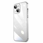 For iPhone 13 Transparent Electroplated PC Phone Case(Silver) - 1