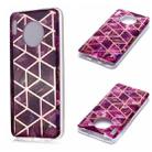 For Huawei Mate 30 Plating Marble Pattern Soft TPU Protective Case(Purple) - 1