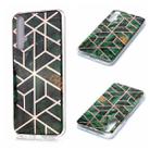 For Huawei nova 5T Plating Marble Pattern Soft TPU Protective Case(Green) - 1