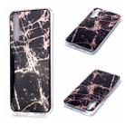 For Huawei nova 5T Plating Marble Pattern Soft TPU Protective Case(Black Gold) - 1