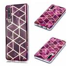 For Huawei P30 Plating Marble Pattern Soft TPU Protective Case(Purple) - 1