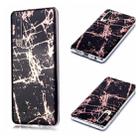 For Huawei P30 Plating Marble Pattern Soft TPU Protective Case(Black Gold) - 1