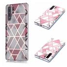 For Huawei P30 Pro Plating Marble Pattern Soft TPU Protective Case(Pink) - 1