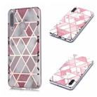 For Huawei P30 lite Plating Marble Pattern Soft TPU Protective Case(Pink) - 1