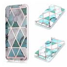 For Huawei Y6 (2019) Plating Marble Pattern Soft TPU Protective Case(Green White) - 1