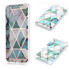 For Huawei Y7 (2019) Plating Marble Pattern Soft TPU Protective Case(Green White) - 1