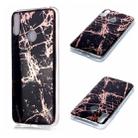 For Huawei Y7 (2019) Plating Marble Pattern Soft TPU Protective Case(Black Gold) - 1