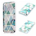 For Huawei Honor 10 Lite Plating Marble Pattern Soft TPU Protective Case(Green White) - 1