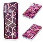 For Huawei Honor 10 Lite Plating Marble Pattern Soft TPU Protective Case(Purple) - 1