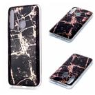 For Huawei Honor 10 Lite Plating Marble Pattern Soft TPU Protective Case(Black Gold) - 1