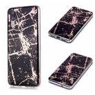 For Huawei P20 Plating Marble Pattern Soft TPU Protective Case(Black Gold) - 1