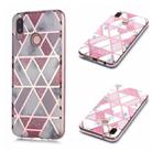 For Huawei P20 lite /  nova 3e Plating Marble Pattern Soft TPU Protective Case(Pink) - 1