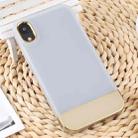 For iPhone XR TPU + Electroplated PC Phone Case(White) - 1