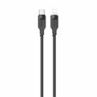 USAMS US-SJ566 Type-C / USB-C to 8 Pin PD 20W Fast Charing Data Cable with Light, Length: 1.2m(Black) - 1