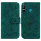For Infinix Hot 8 X650 CC7 Butterfly Rose Embossed Leather Phone Case(Green) - 1