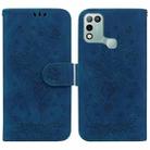 For Infinix Hot 10 Play / Smart 5 India Butterfly Rose Embossed Leather Phone Case(Blue) - 1