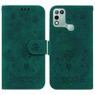 For Infinix Hot 10 Play / Smart 5 India Butterfly Rose Embossed Leather Phone Case(Green) - 1