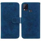 For Infinix Hot 10s / Hot 10T Butterfly Rose Embossed Leather Phone Case(Blue) - 1