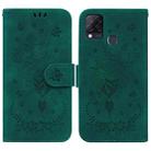 For Infinix Hot 10s / Hot 10T Butterfly Rose Embossed Leather Phone Case(Green) - 1