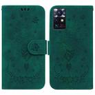 For Infinix Zero X Neo X6810 Butterfly Rose Embossed Leather Phone Case(Green) - 1