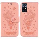 For Infinix Zero X Neo X6810 Butterfly Rose Embossed Leather Phone Case(Pink) - 1