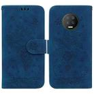 For Infinix Note 7 X690 Butterfly Rose Embossed Leather Phone Case(Blue) - 1