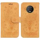 For Infinix Note 7 X690 Butterfly Rose Embossed Leather Phone Case(Yellow) - 1