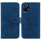 For Infinix Note 10 Pro X695 Butterfly Rose Embossed Leather Phone Case(Blue) - 1