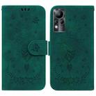 For Infinix Note 11 Butterfly Rose Embossed Leather Phone Case(Green) - 1