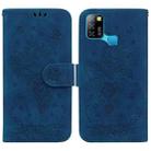 For Infinix Smart 5 X657 / Hot 10 Lite Butterfly Rose Embossed Leather Phone Case(Blue) - 1